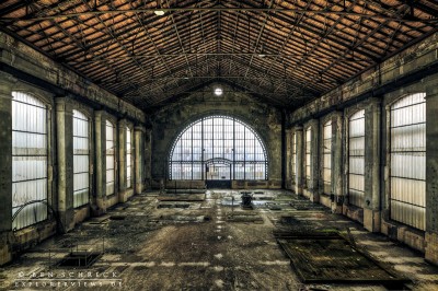 Big Emptiness Abandoned Industry Machine Hall
